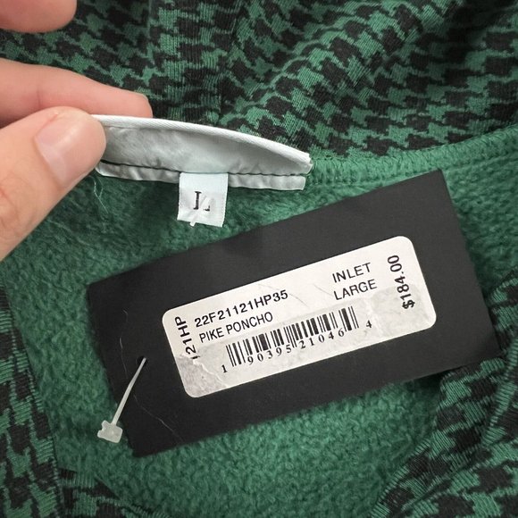 Bryn Walker Size Large Inlet Pike Houndstooth Print Cowl Neck‎ Poncho Top - Picture 7 of 10